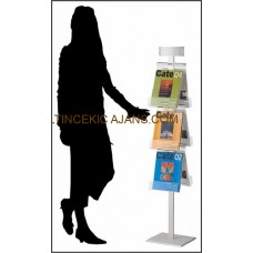 Ayaklı Broşürlük Piramit Stand Çift Taraflı 6RAF/6XA4
