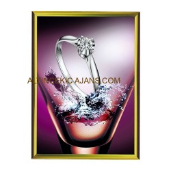 Altın Görünümlü Alüminyum Çerçeve - A4 21X29 25MM