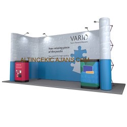 Pop Up Stand U Köşe Corner 1x4x1 Panel