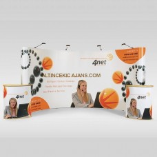Pop Up Stand Oval 3x8 / 8 Panel