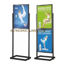 Sürgülü Stand Kare Taban - Çift Çerçeve 500X700MM